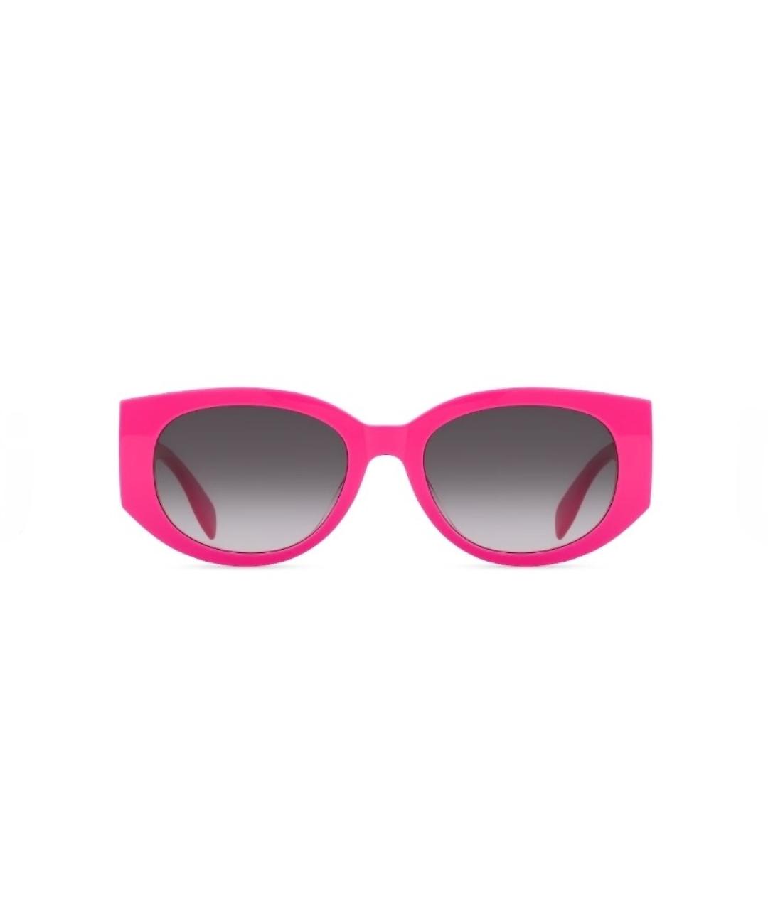 ALEXANDER MCQUEEN Розовые пластиковые солнцезащитные очки, фото 2