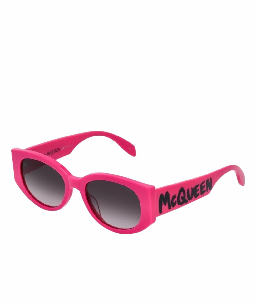 ALEXANDER MCQUEEN Розовые пластиковые солнцезащитные очки, фото 1