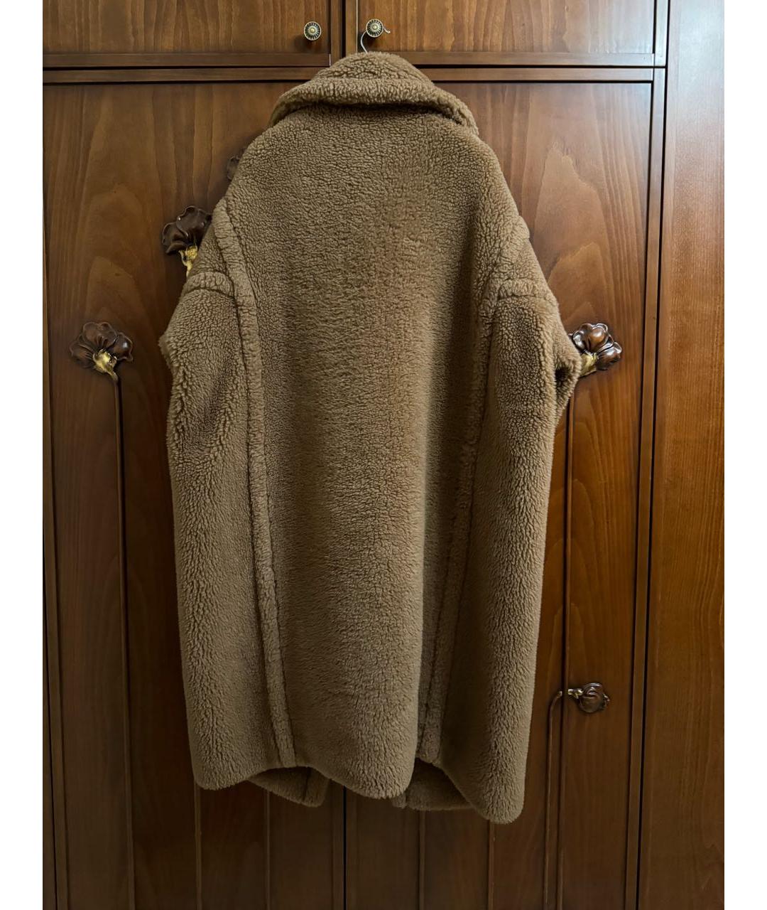MAX MARA Бежевая шерстяная шуба, фото 4