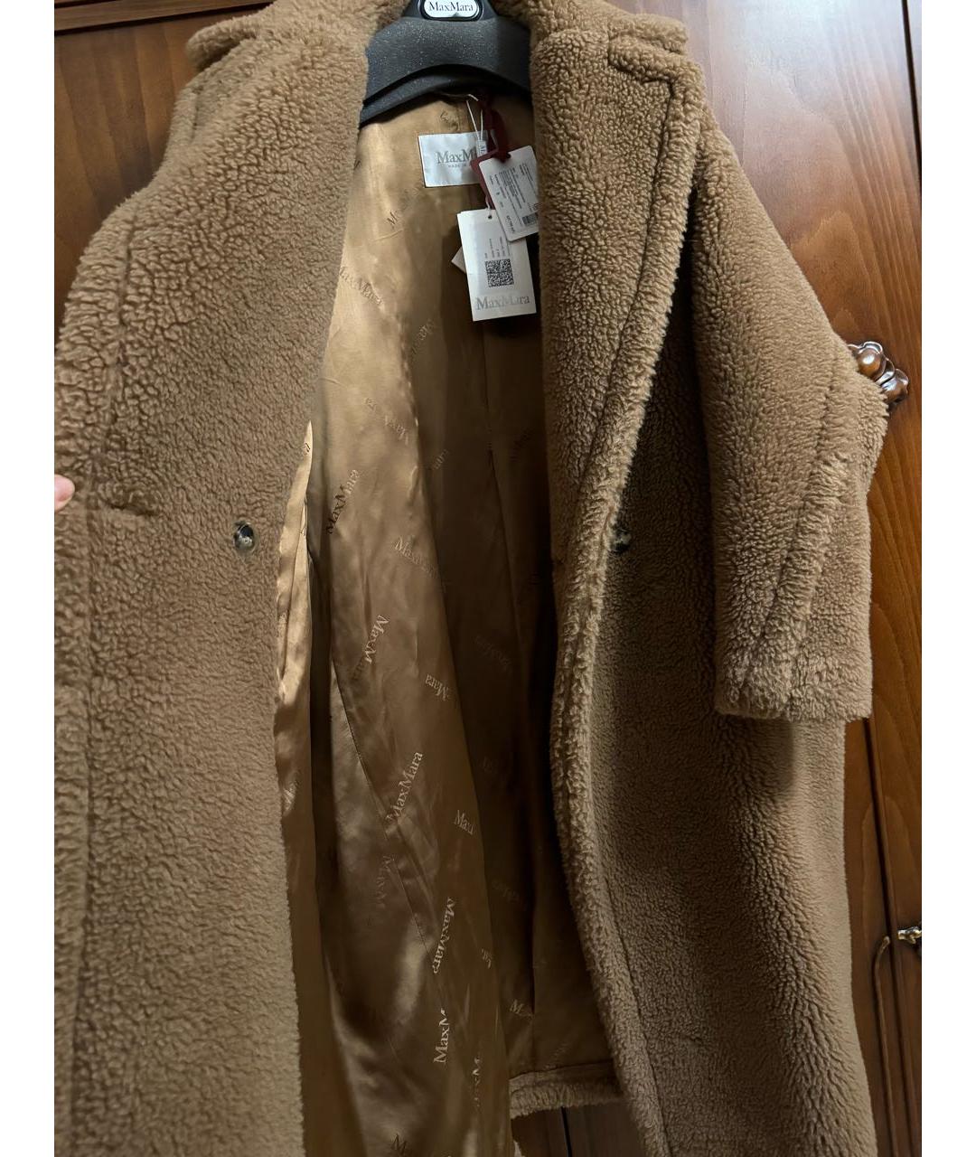 MAX MARA Бежевая шерстяная шуба, фото 2