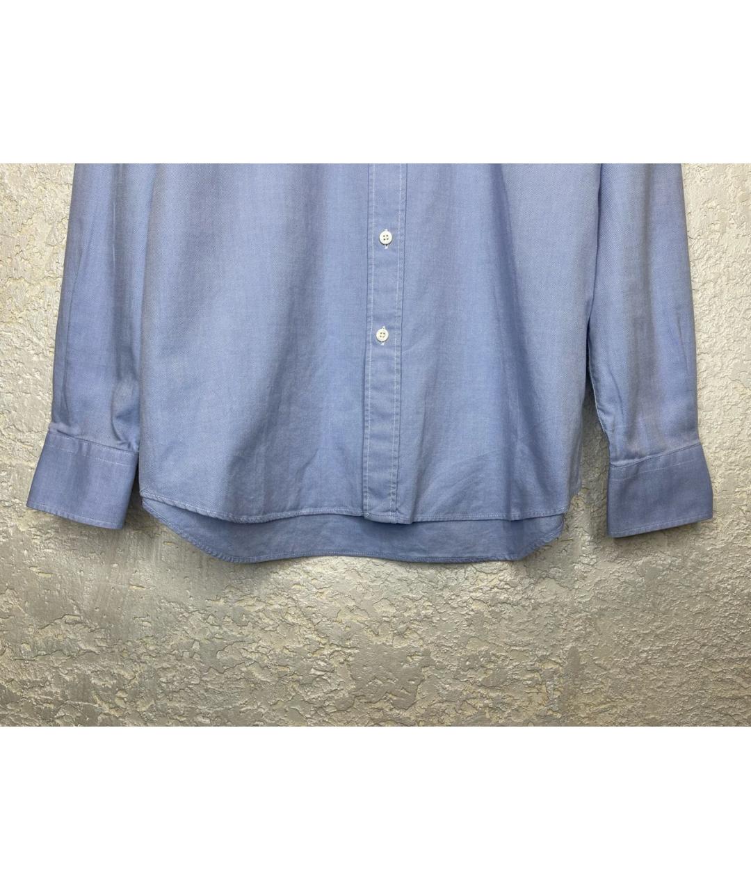 PRADA Голубая хлопковая классическая рубашка, фото 3