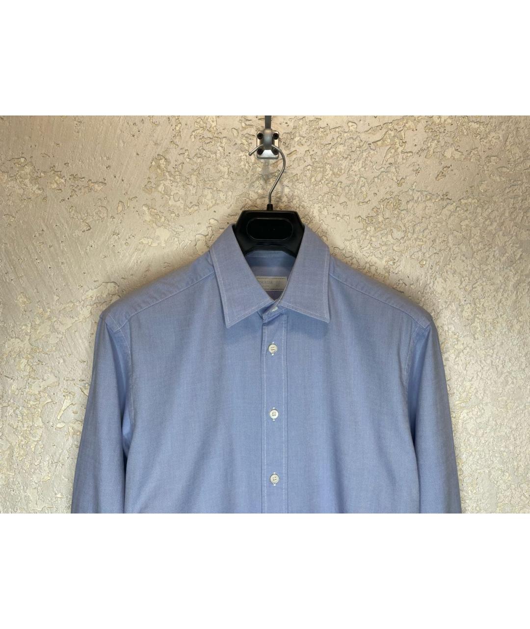 PRADA Голубая хлопковая классическая рубашка, фото 2