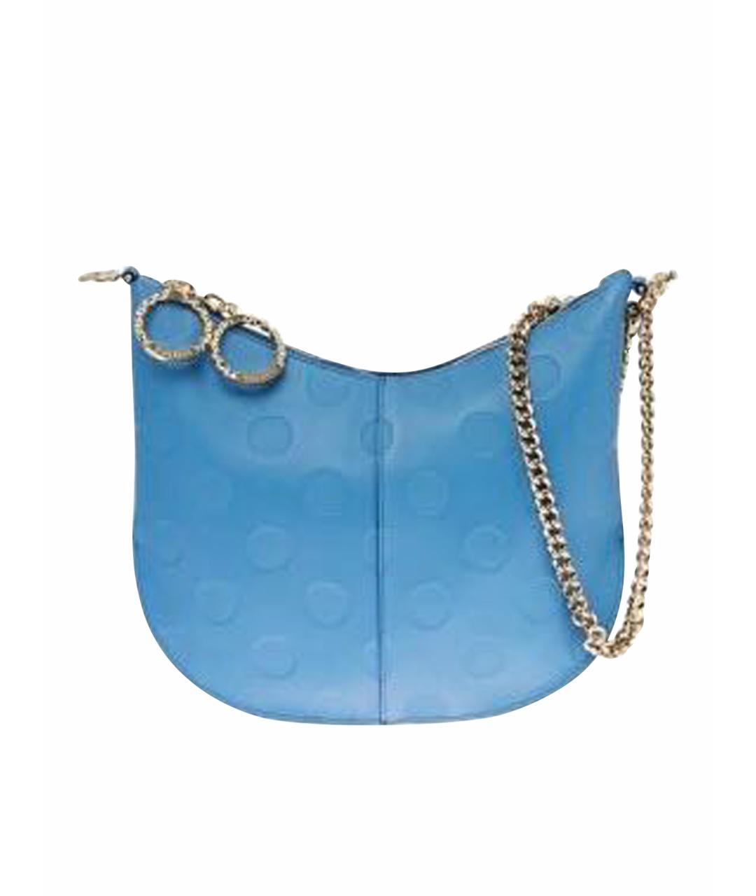 NINA RICCI PRE-OWNED Голубая кожаная сумка с короткими ручками, фото 1