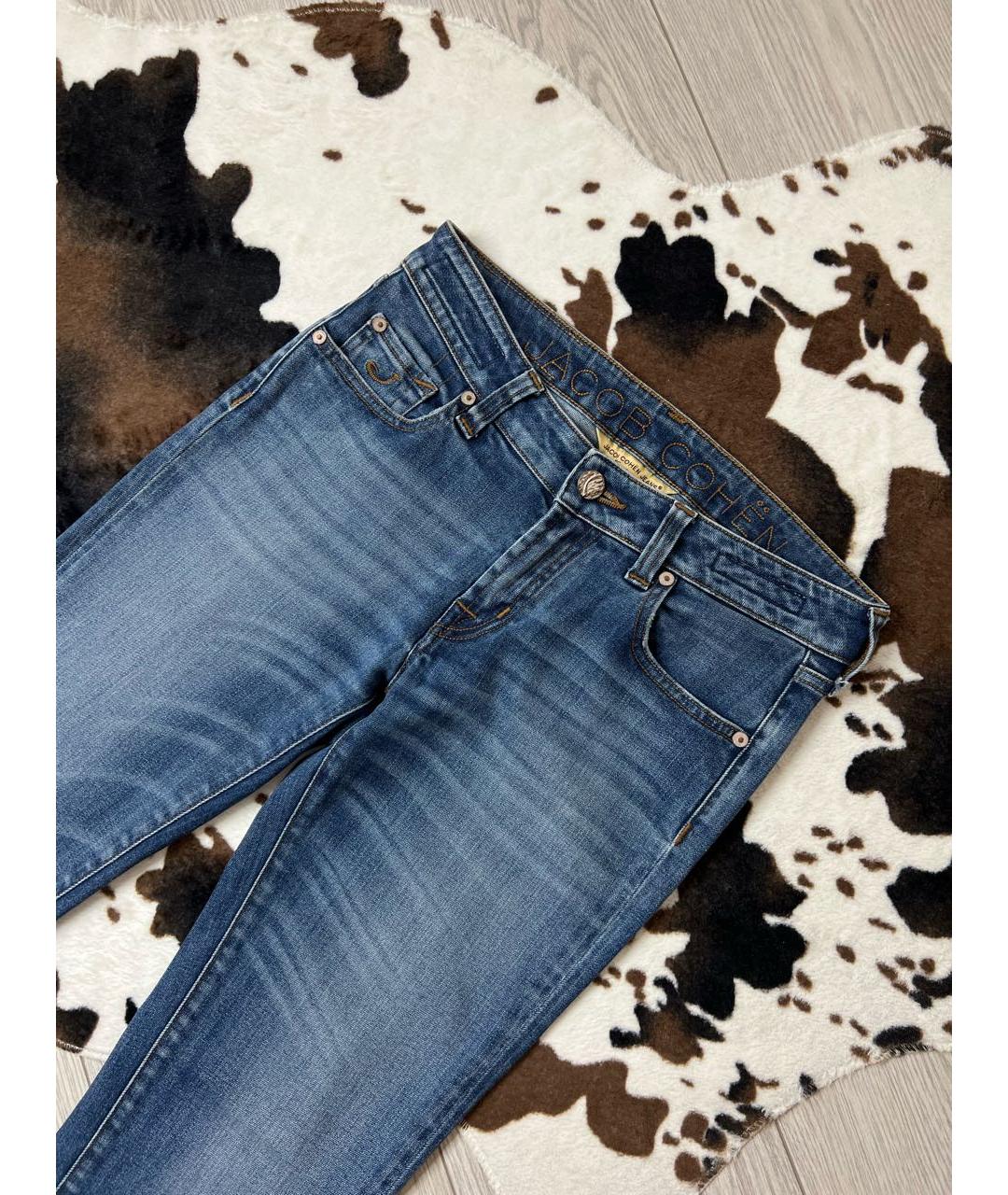 JACOB COHEN Синие хлопко-эластановые джинсы слим, фото 2