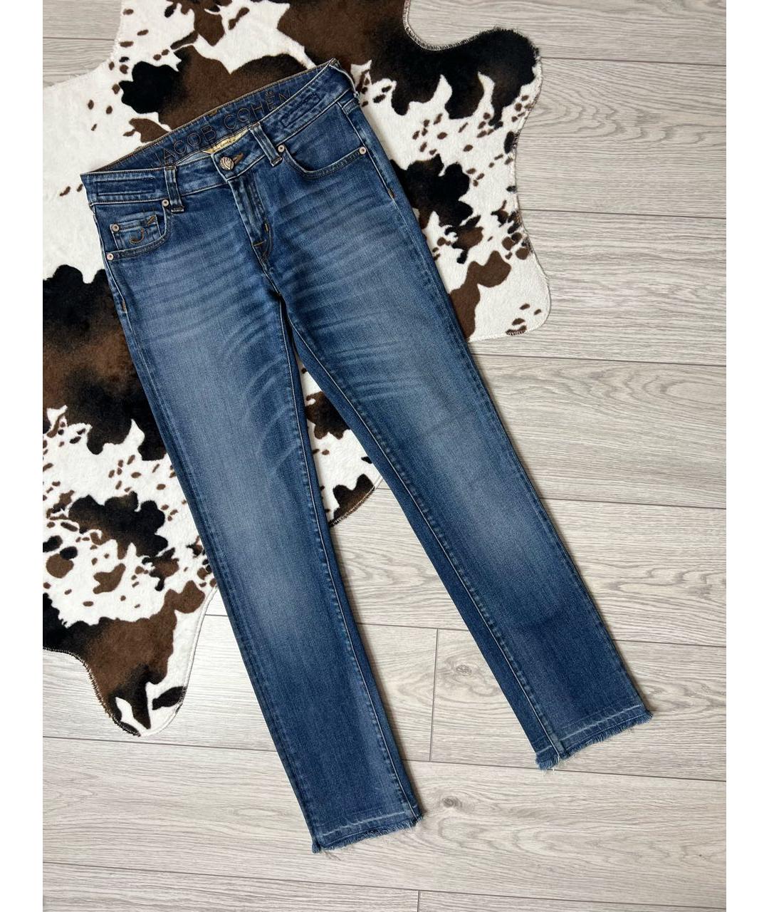 JACOB COHEN Синие хлопко-эластановые джинсы слим, фото 9