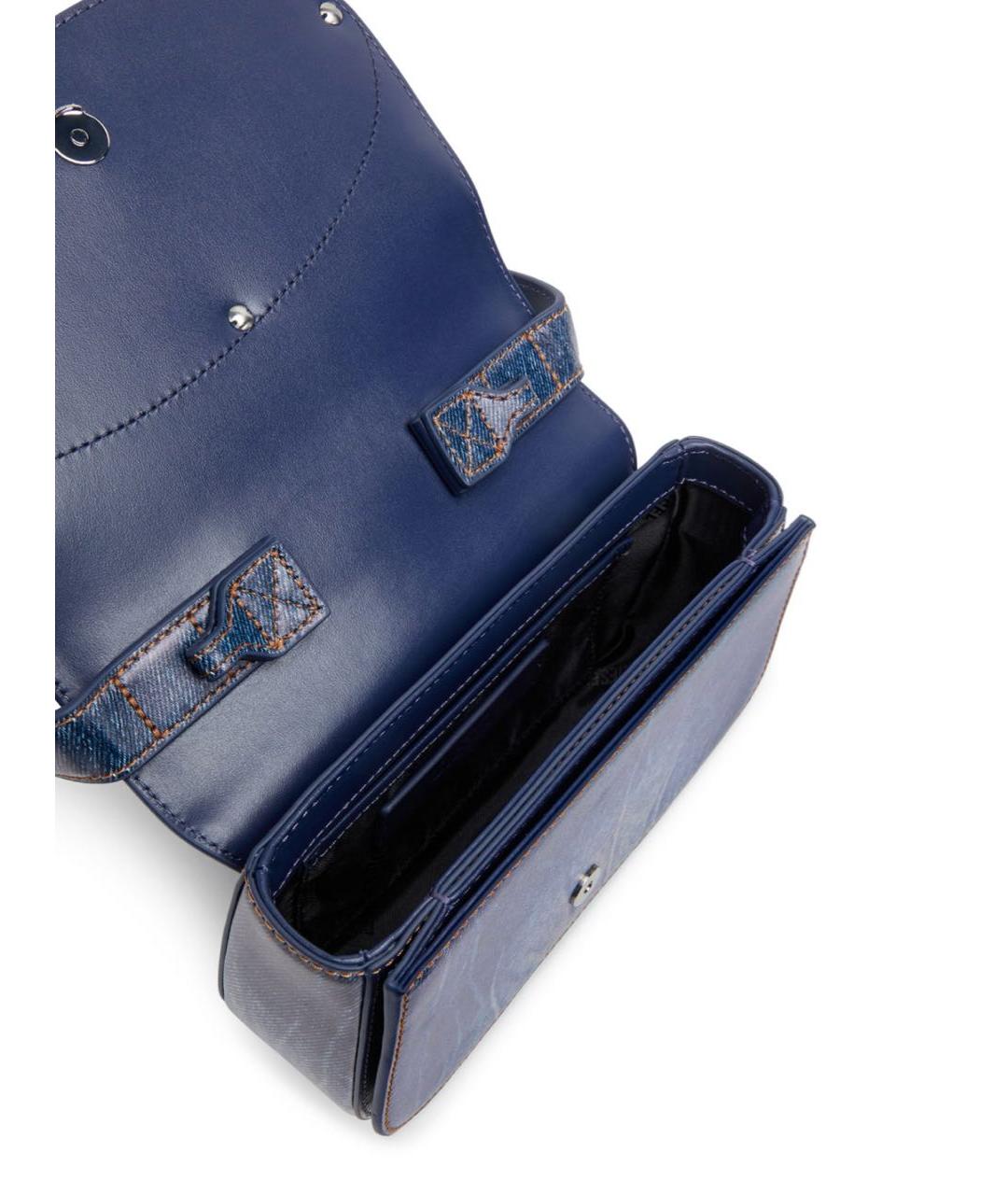 DIESEL Синяя кожаная сумка через плечо, фото 4