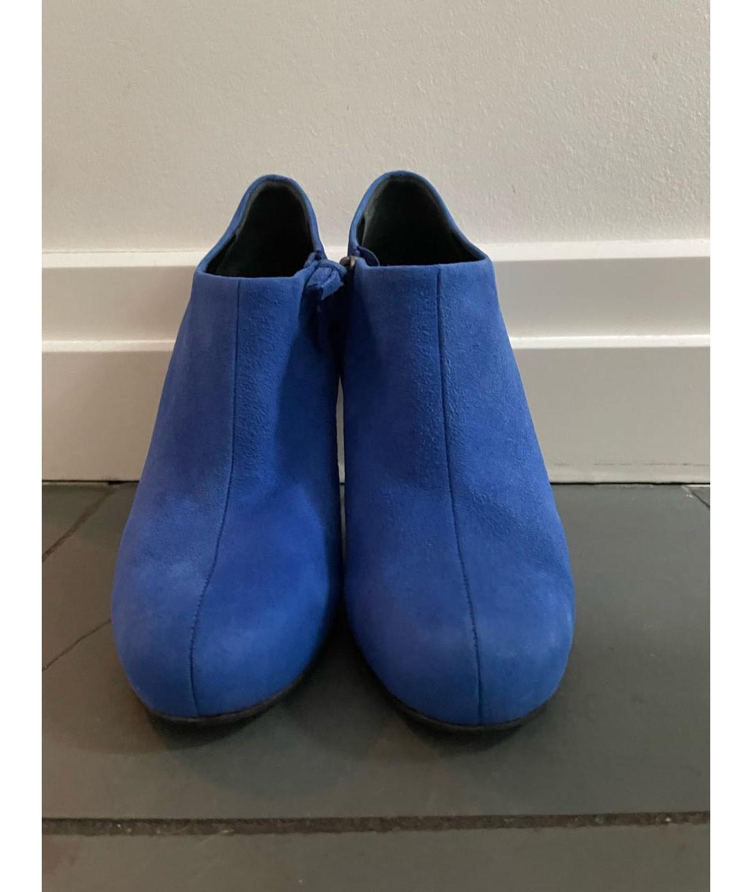 BALENCIAGA Голубые замшевые ботильоны, фото 2