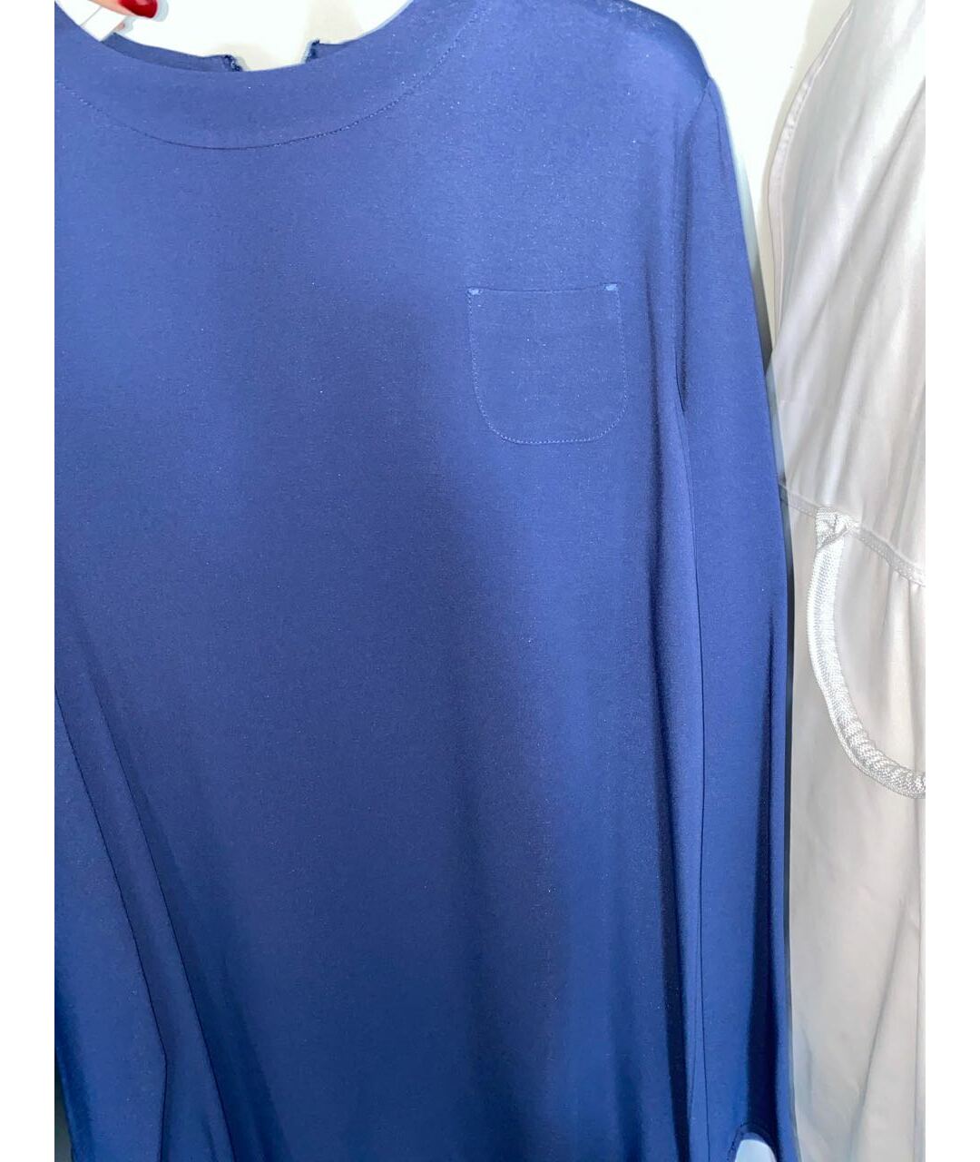 'S MAX MARA Синее вискозное повседневное платье, фото 4