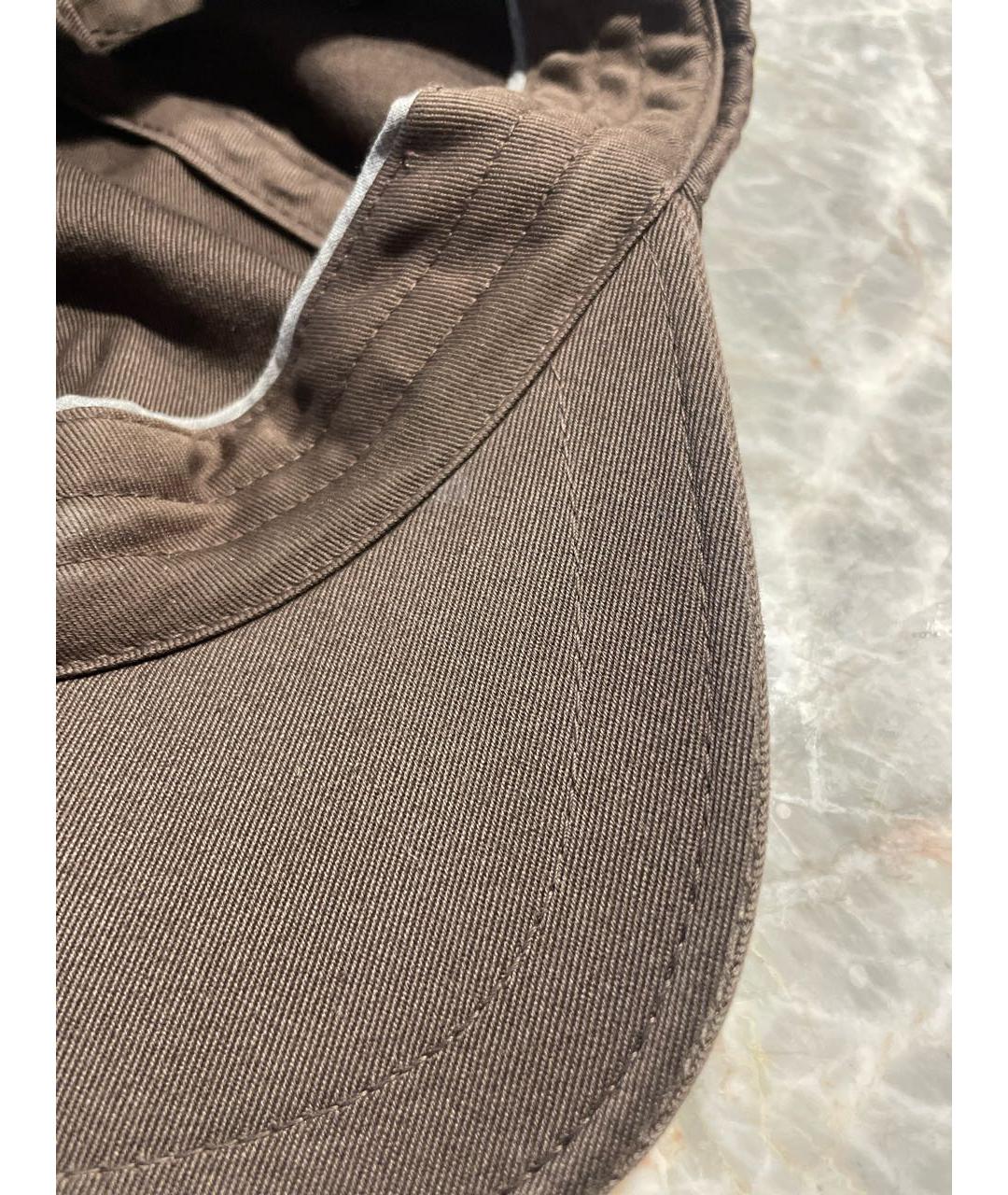 BRUNELLO CUCINELLI Коричневая хлопковая кепка/бейсболка, фото 5