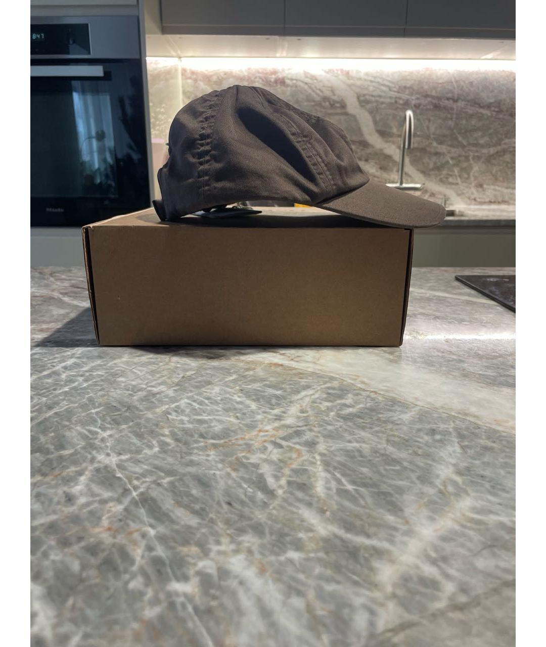 BRUNELLO CUCINELLI Коричневая хлопковая кепка/бейсболка, фото 3