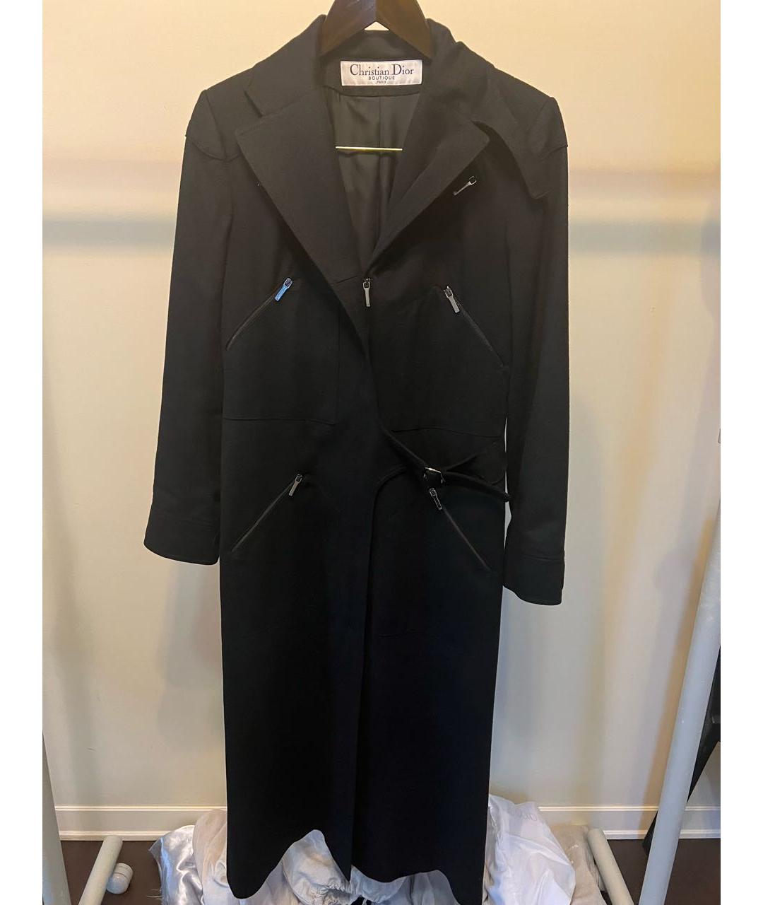 CHRISTIAN DIOR PRE-OWNED Черное шерстяное пальто, фото 6
