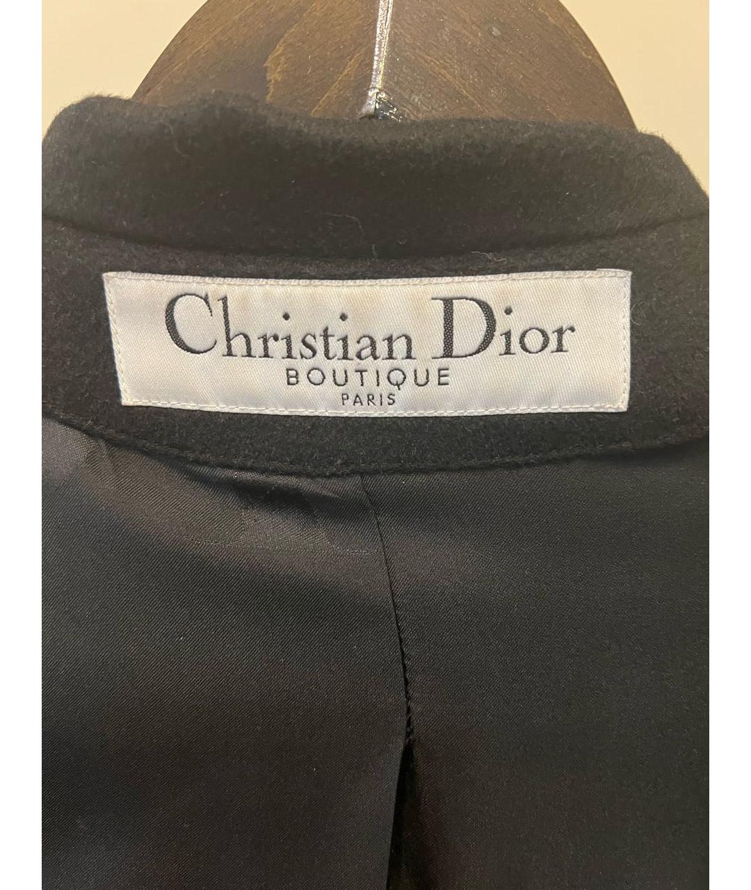 CHRISTIAN DIOR PRE-OWNED Черное шерстяное пальто, фото 5