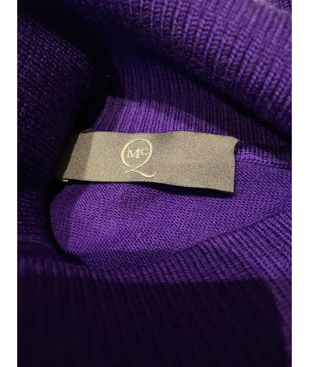MCQ ALEXANDER MCQUEEN Фиолетовый шерстяной джемпер / свитер, фото 3