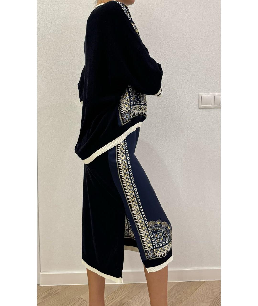 ETRO Темно-синий шелковый костюм с юбками, фото 6