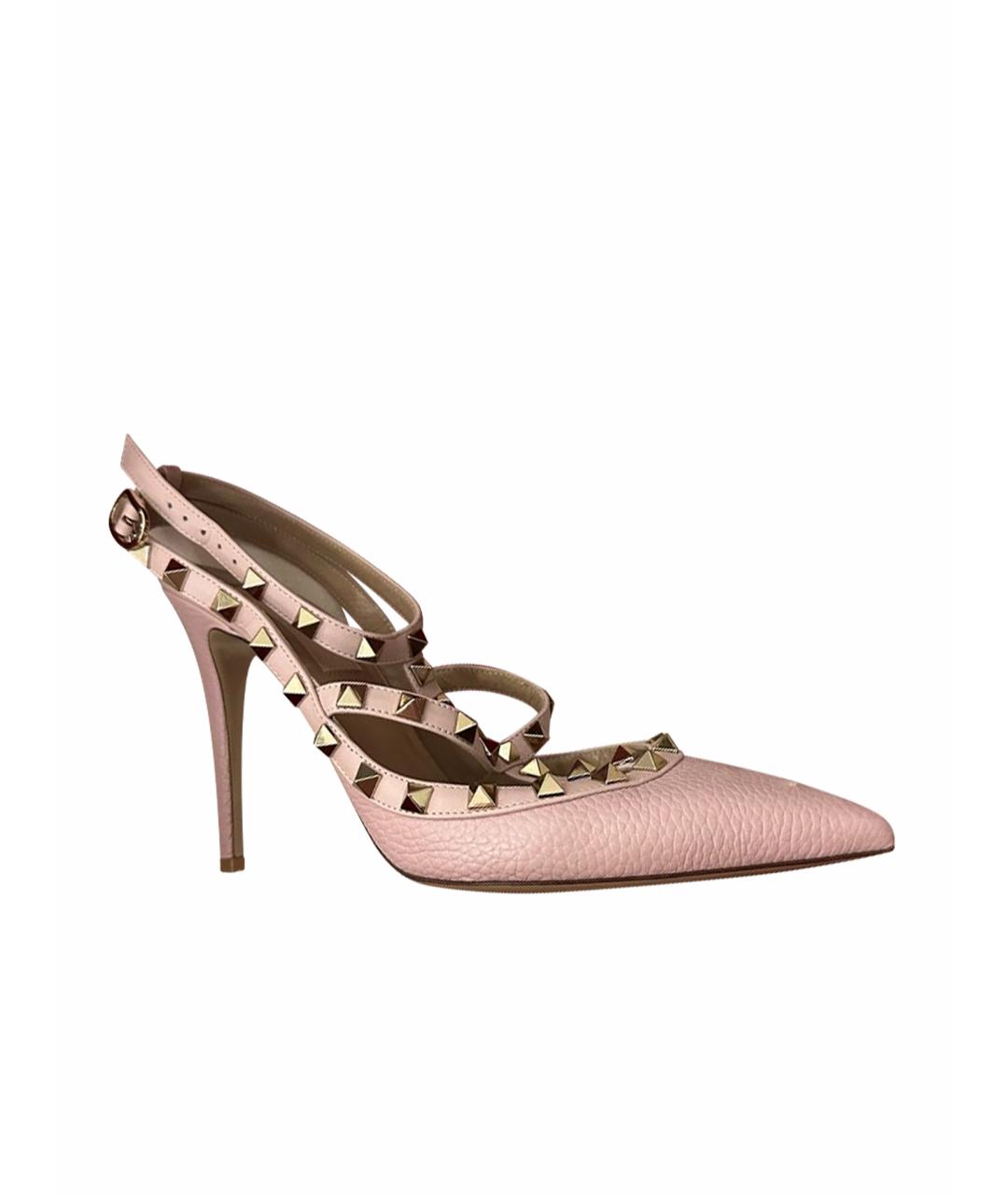 VALENTINO Розовые кожаные туфли, фото 1