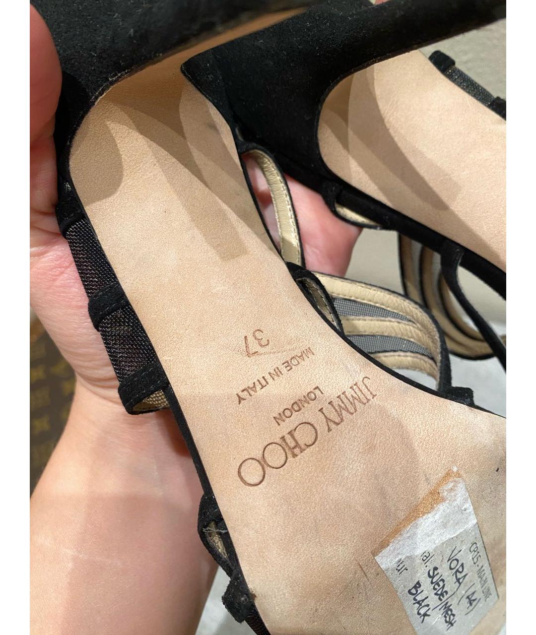 JIMMY CHOO Черные замшевые мюли, фото 7