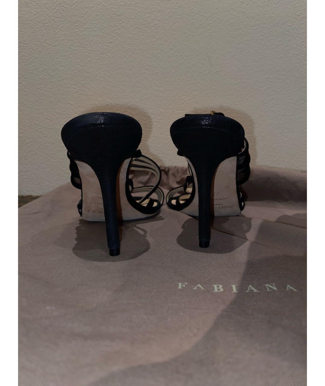 JIMMY CHOO Черные замшевые мюли, фото 4