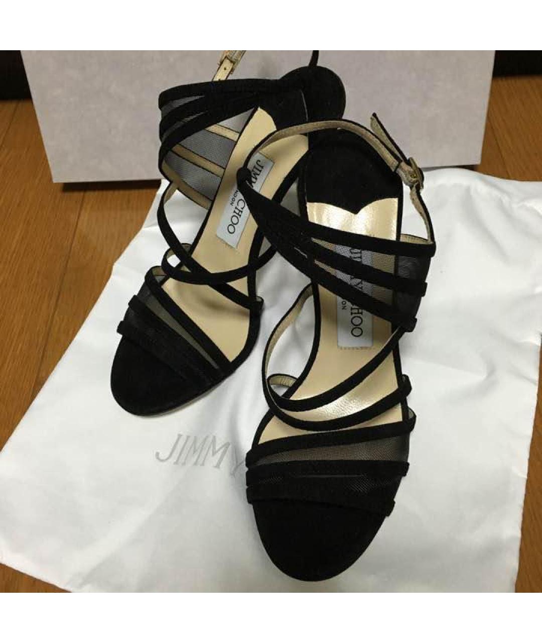 JIMMY CHOO Черные замшевые мюли, фото 5