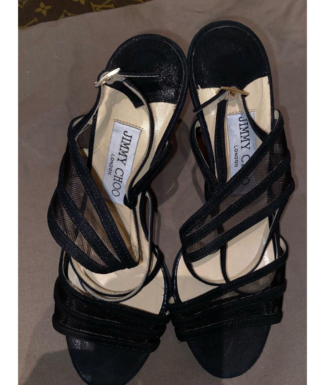 JIMMY CHOO Черные замшевые мюли, фото 3