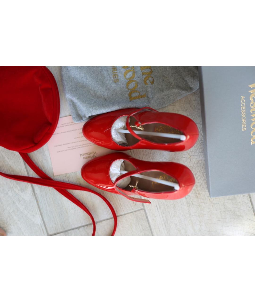 VIVIENNE WESTWOOD Красные туфли из лакированной кожи, фото 3