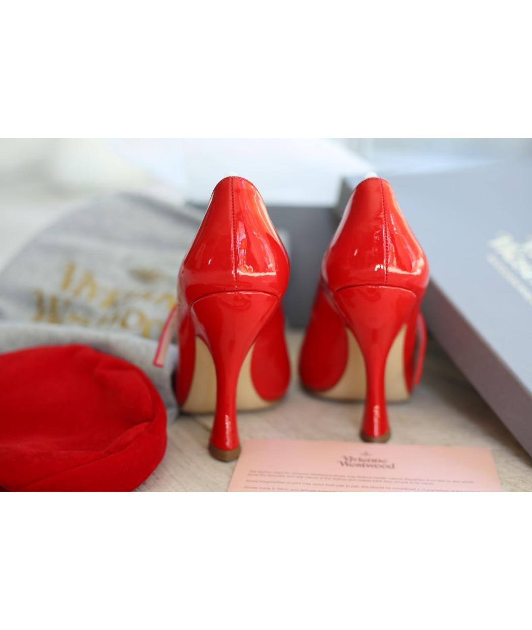 VIVIENNE WESTWOOD Красные туфли из лакированной кожи, фото 4