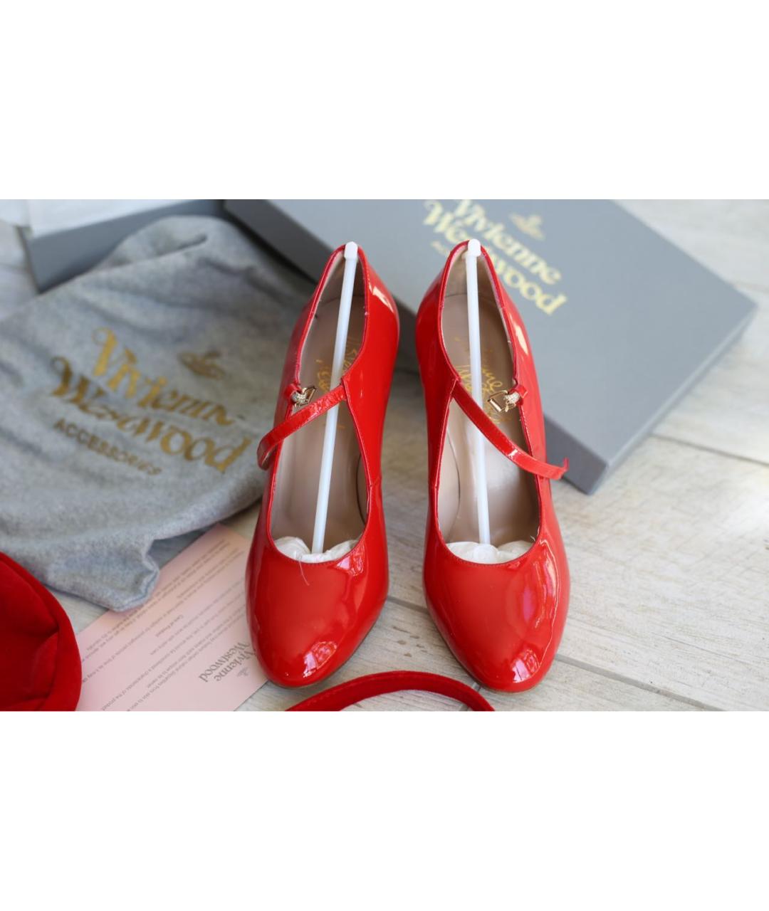 VIVIENNE WESTWOOD Красные туфли из лакированной кожи, фото 2