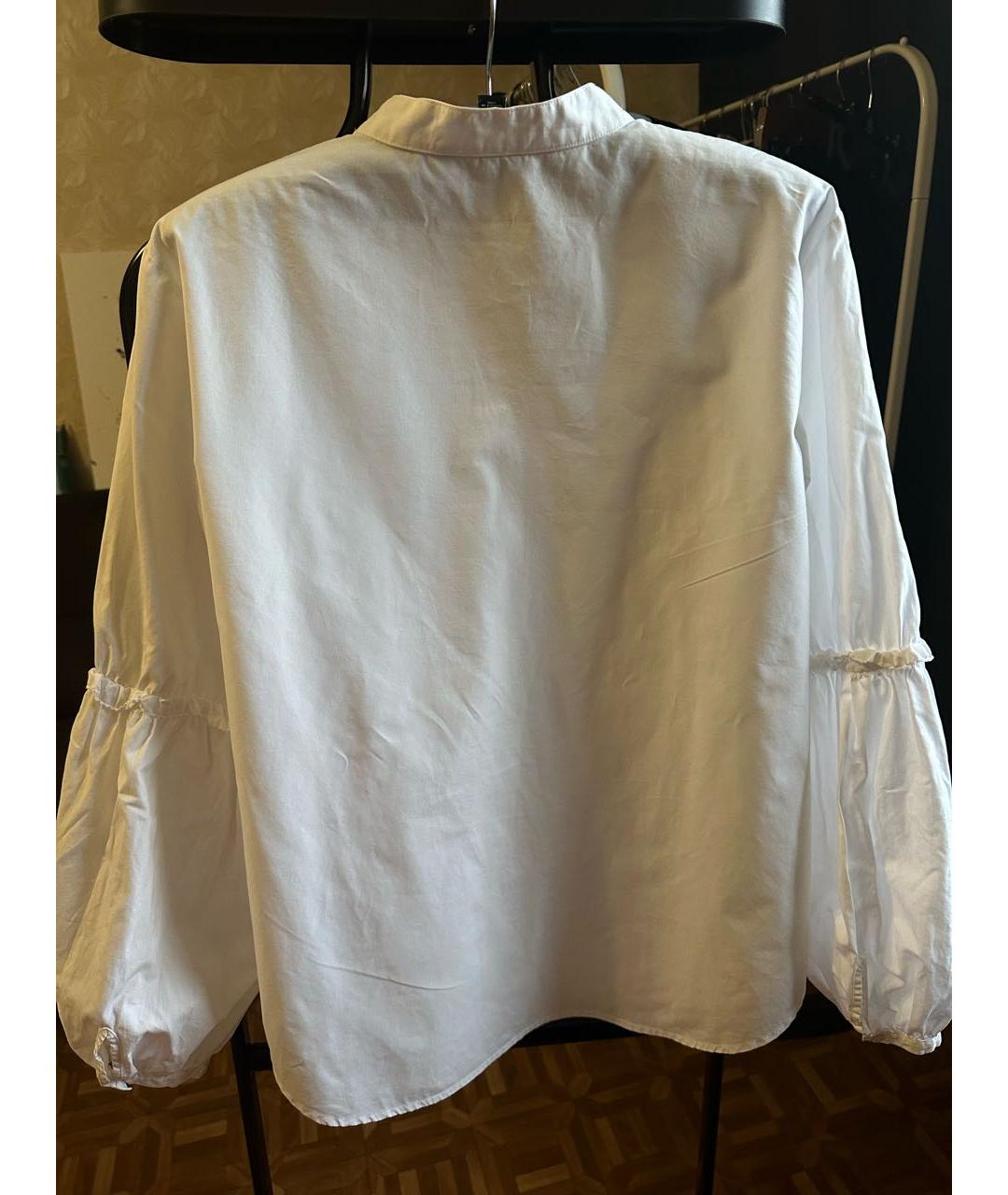 RALPH LAUREN Белая хлопковая рубашка, фото 2