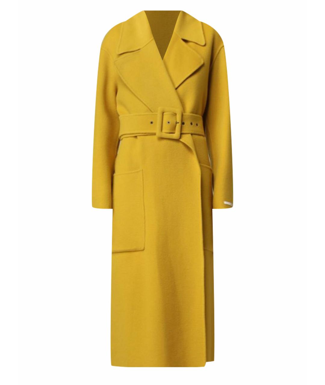 SPORTMAX Горчичное шерстяное пальто, фото 1