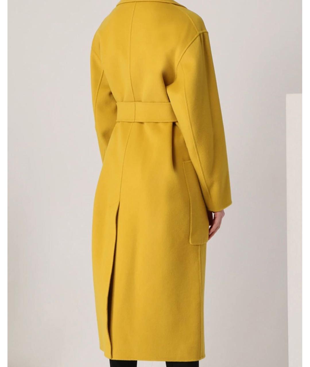 SPORTMAX Горчичное шерстяное пальто, фото 2