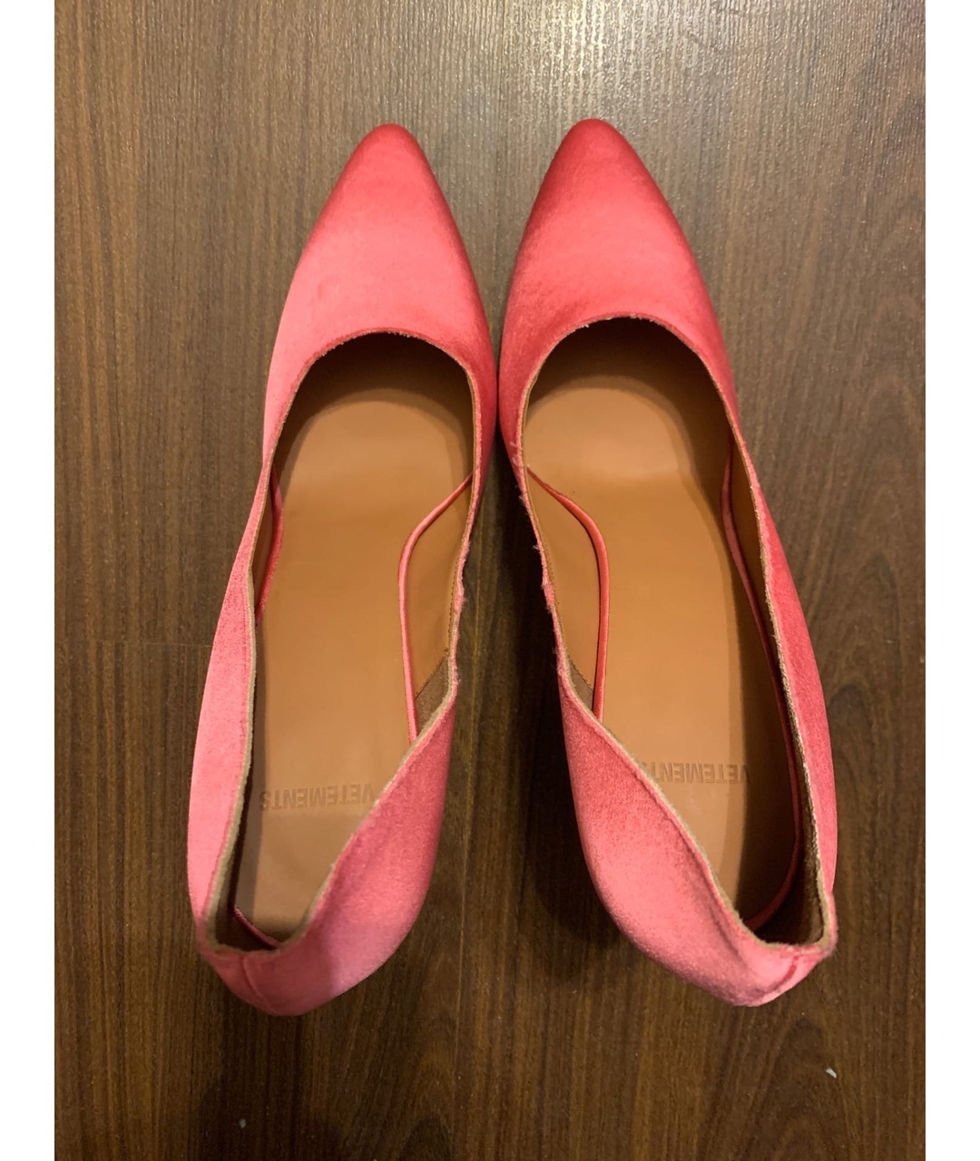 VETEMENTS Розовые кожаные туфли, фото 4