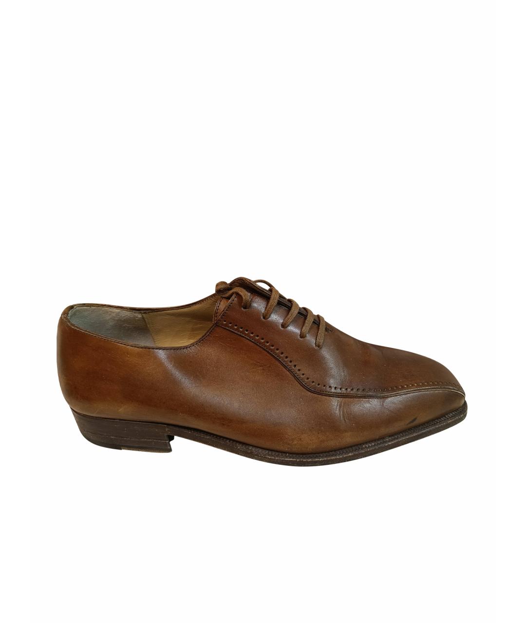BRIONI Коричневые кожаные туфли, фото 1