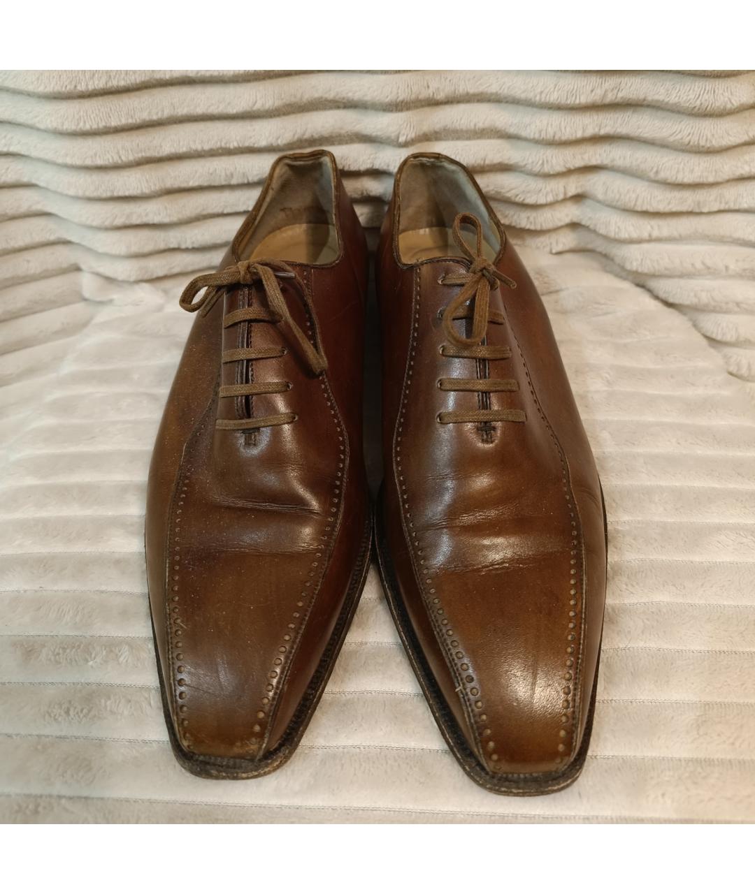 BRIONI Коричневые кожаные туфли, фото 2