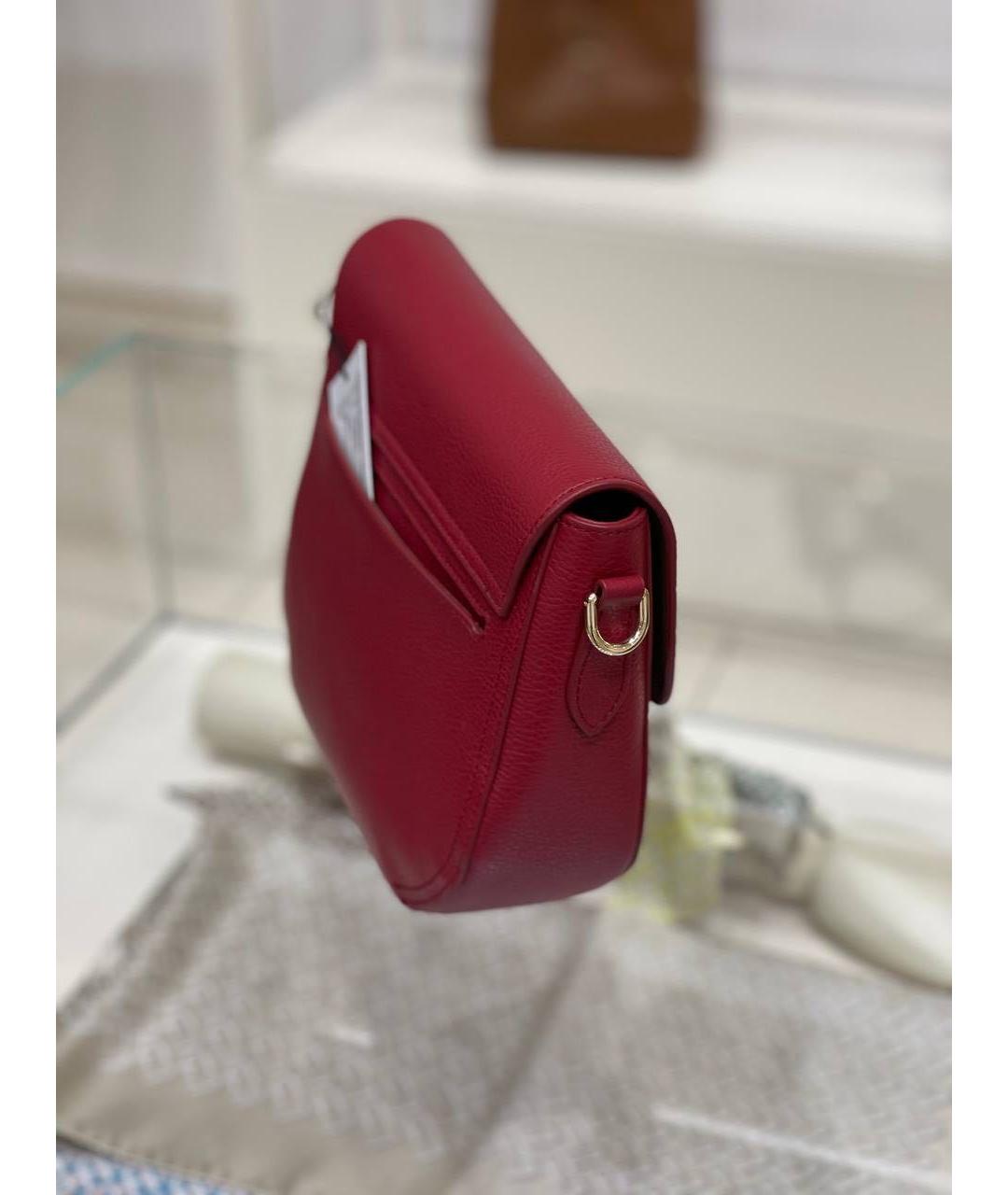 FURLA Бордовая кожаная сумка через плечо, фото 3