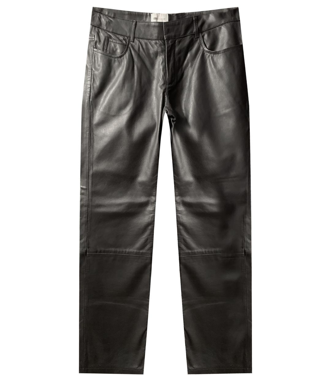 VANESSA BRUNO ATHÉ Черные кожаные брюки узкие, фото 1