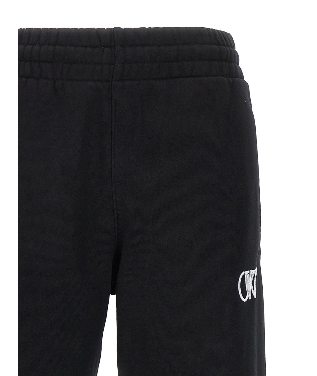 OFF-WHITE Черные хлопковые спортивные брюки и шорты, фото 3