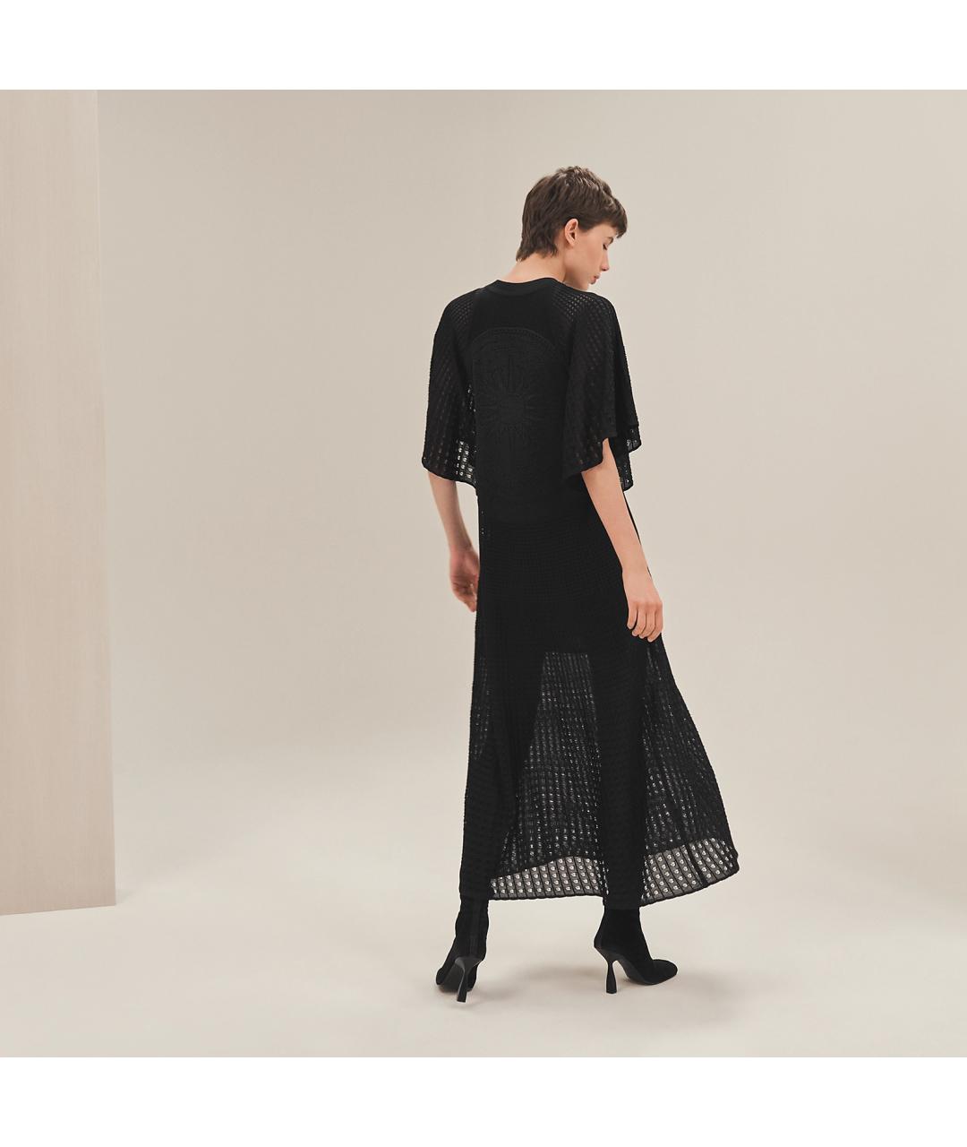 HERMES PRE-OWNED Черное шелковое вечернее платье, фото 2
