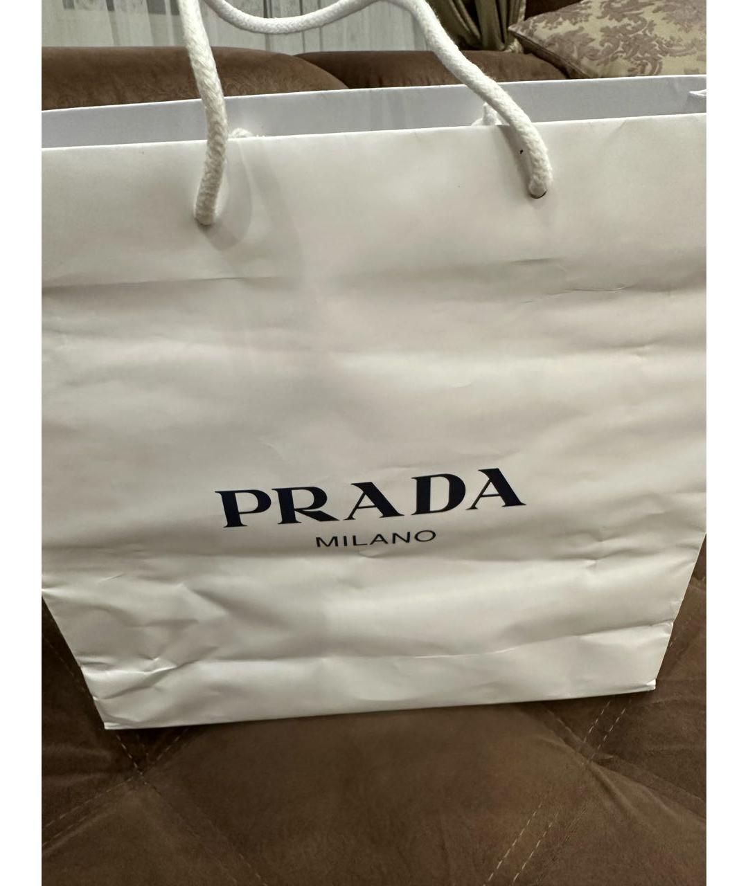 PRADA Бежевые кожаные мокасины, фото 6