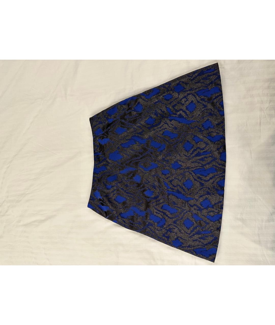 MARKUS LUPFER Синяя полиэстеровая юбка мини, фото 2