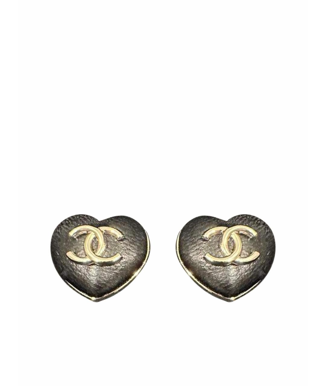 CHANEL Черные серьги, фото 1