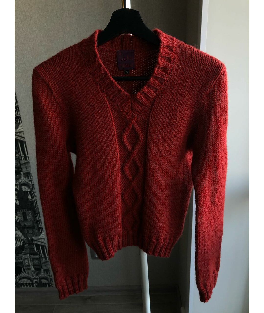 ISABEL MARANT Бордовый шерстяной джемпер / свитер, фото 9