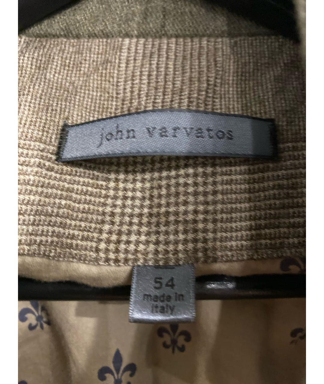 JOHN VARVATOS Коричневый шерстяной пиджак, фото 7