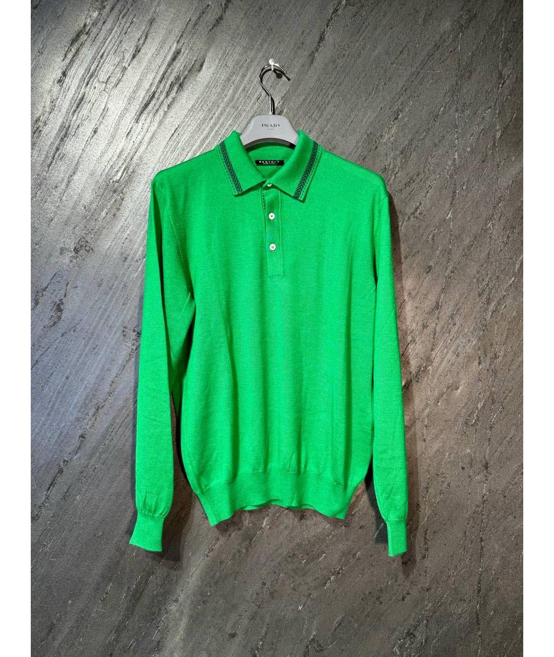 BERTOLO LUXURY MENSWEAR Зеленый джемпер / свитер, фото 8