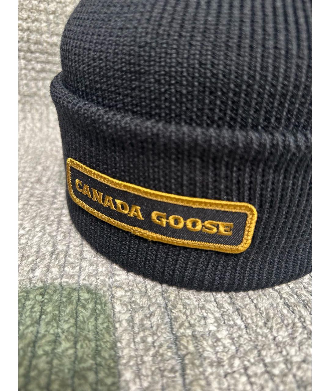 CANADA GOOSE Черная шерстяная шапка, фото 3