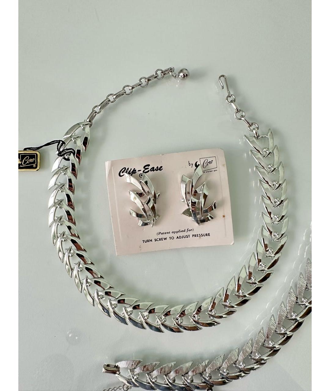 CORO Серебрянный позолоченный комплект, фото 2