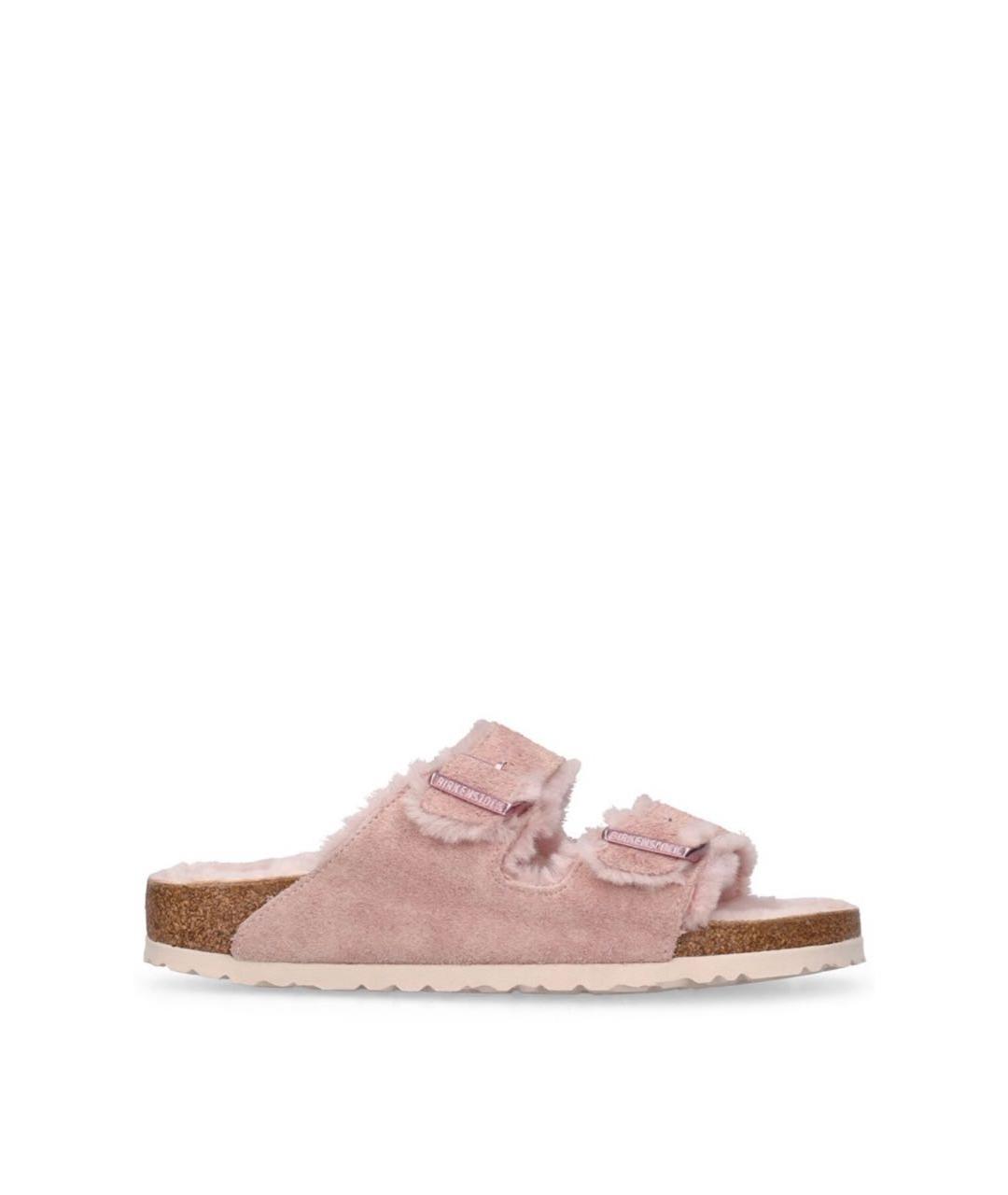 BIRKENSTOCK Коралловые замшевые сандалии, фото 1