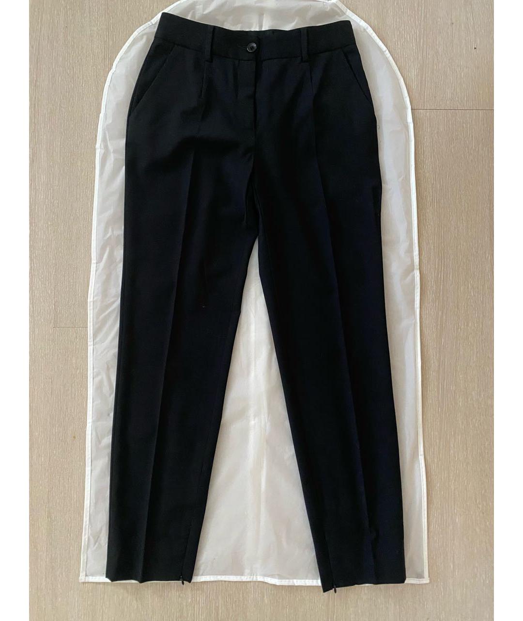 DOLCE&GABBANA Черные шерстяные брюки узкие, фото 5