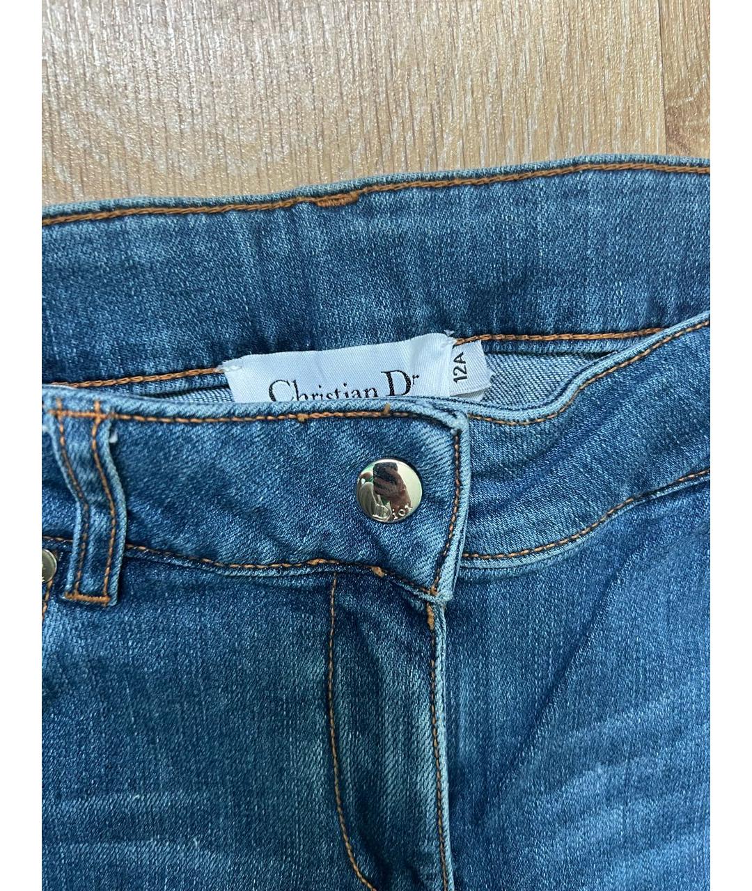 CHRISTIAN DIOR PRE-OWNED Синие деним детские джинсы, фото 2