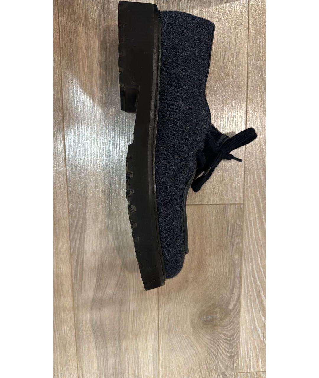 DOUCAL'S Темно-синие текстильные туфли, фото 4