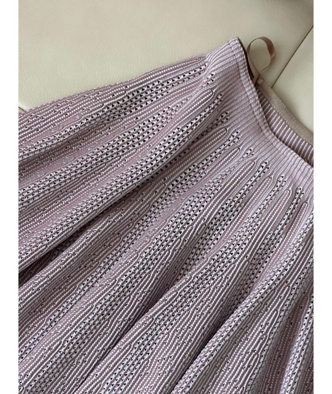 ALAIA Розовая вискозная юбка миди, фото 5