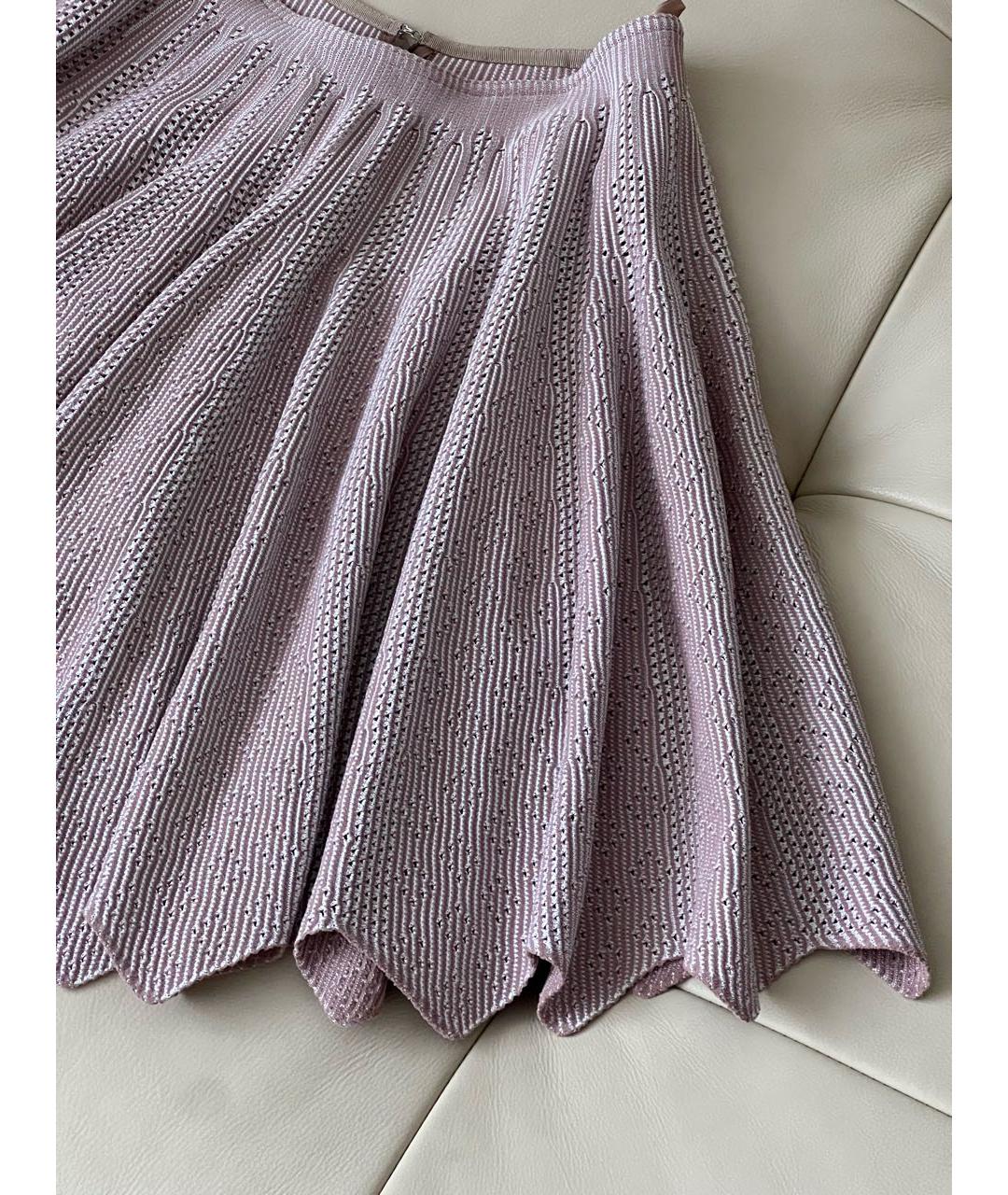 ALAIA Розовая вискозная юбка миди, фото 2